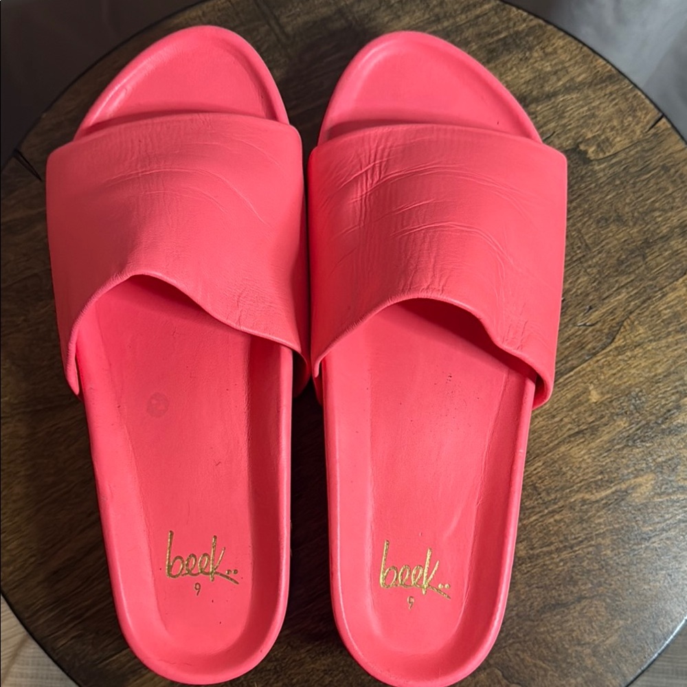 Beek Watermelon Pink Slide Sandals